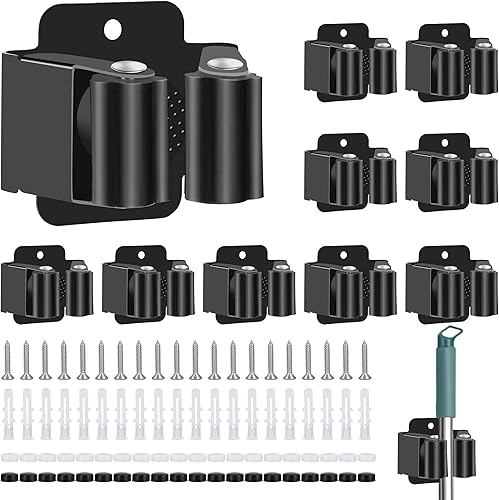 JSMTKJ 10 Stück Gerätehalter, Besenhalterung Wand Gartengerätehalter Besenhalter Edelstahl Wandhalterung Besenhalter Wand für Wischmopp, Besen, Schaufel, Werkzeuge - Cheap-Us