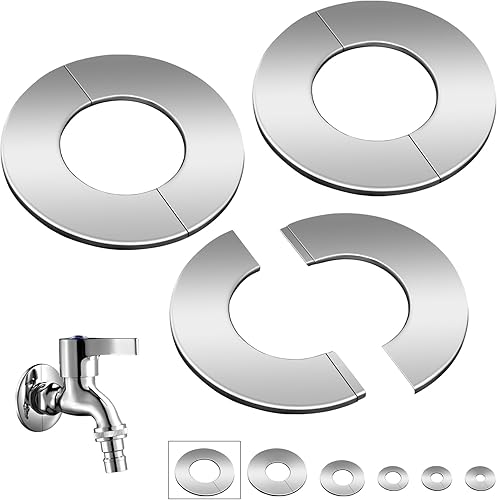 SWTYExt 8 Stück Heizungsrohr Rosette 28mm Rosetten Abdeckung Wasseruhr Abdeckrosette Edelstahl Rohrmanschetten Heizungsrohr Abdeckung Geteilte Rohrabdeckung Ventilkappe Rosette für Waschbecken Rohre - Cheap-Us