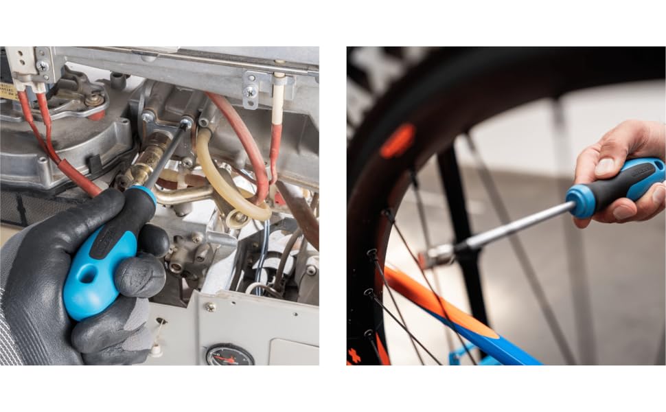 Schraubendreher-Satz 4 Schlitz-Schraubendreher 2 Kreuzschlitz-Schraubendreher Griff Kraftübertragung