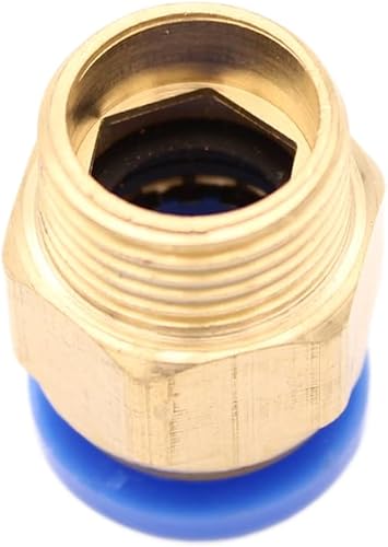 Pneumatik Steckverschraubung R 3/8' auf 12mm IQS, 4 Stück Push In Druckluftanschluß Steckanschluss - Cheap-Us