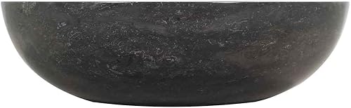 vidaXL Waschbecken Aufsatzwaschbecken Waschtisch Waschplatz Handwaschbecken Waschschale Aufsatzbecken Becken Badezimmer 40x12cm Marmor Naturstein - Cheap-Us