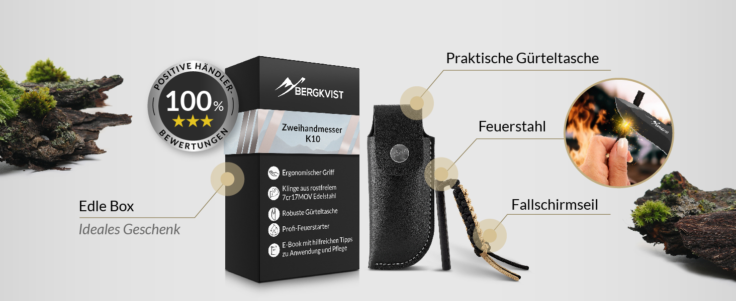 BERGKVIST k10 messer klappmesser zweihandmesser taschenmesser outdoor survival gürtelmesser jagd