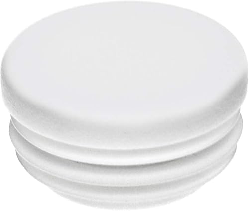 Rundstopfen 22 mm Weiß | 10 Stück | Kunststoff Lamellenstopfen Abdeckkappe - Cheap-Us