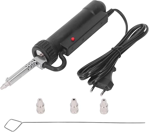 Edelstahl-Lötsauger,Entlötpumpe, automatische Entlötpistole mit 3 Saugdüsen,EU-Stecker, 220 V 350 W Eisenpistole,Lötwerkzeug,tragbares Werkzeug zum Entfernen von Lötzinn,Ingenieur-Lötsauger - Cheap-Us