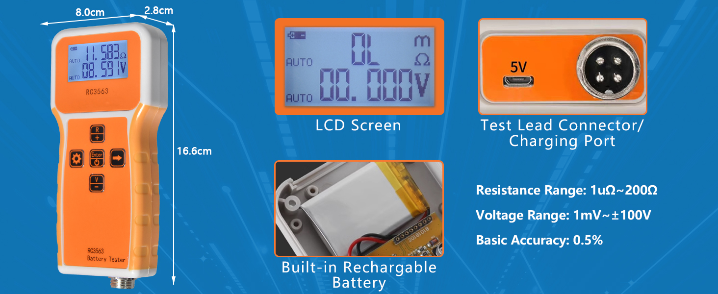 Innenwiderstand Messgerät battery internal resistance voltage tester
