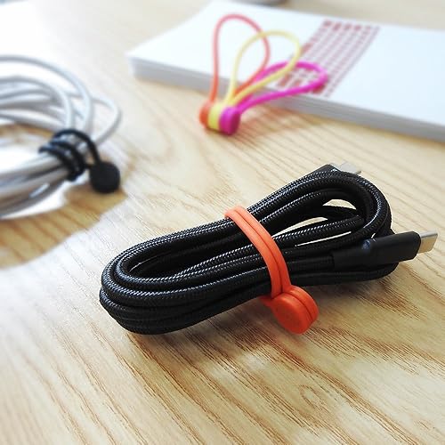 SMART&COOL Wiederverwendbare Magnetische Kabelbinder, Multifunktionale Silikon Magnet Kabelbinder für Kabelmanagement und Organisieren, 10 Farben Magnetic Cable Ties, 182 mm(20 Stück, Bunt) - Cheap-Us