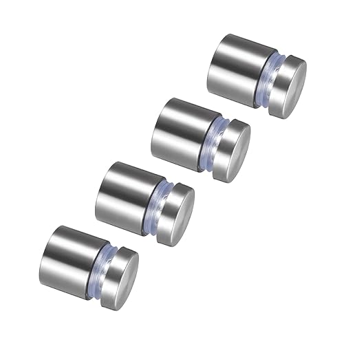 QUARKZMAN 19mm Durchm 25mm Lang Glas Abstandshalter x 4Stk Edelstahl Wandmontage Nägel für Beschilderung Brett und Rahmen - Cheap-Us