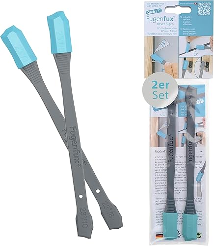 FUGENFUX® G&A 23° Glas und Anschlussfugen| Fugenabzieher für flache Fugen | 2er-Set mit 8mm & 10mm Größen -Revolutionäre Zauberspitze für Enge Stellen - Cheap-Us