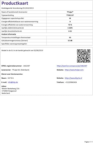 TTulpe® Indoor B11 P37 Eco Propangas Durchlauferhitzer (30-37 mbar) - Cheap-Us
