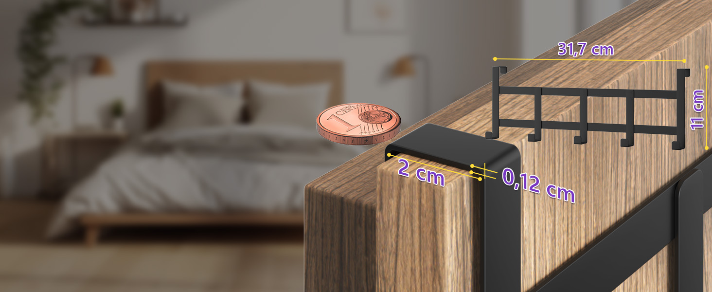 colgador puerta, gancio porta, crochet porte