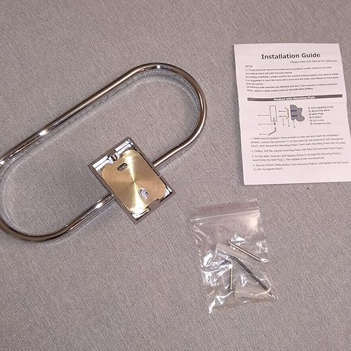 Flybath Oval Handtuchring Messing Poliertes Chrom Handtuchhalter Stilvolle Wandmontage - Cheap-Us