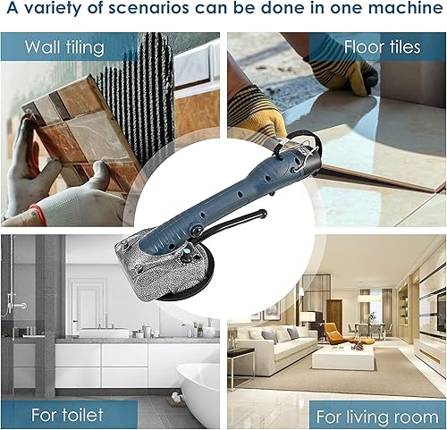 Do-Electr Akku Vakuum Saugheber Tragbare Fliesenvibrator mit 2 Batterien 10 Gänge Fliesen Saugheber mit Saugnapf für Bodenfliesen Und Wandfliesen - Cheap-Us