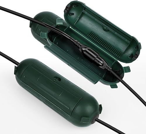 Jasfyee Safe-Box/Schutzbox Für Verlängerungskabel, IP54 wasserdichte Verlängerungskabel Sicherheitsbox, Steckerschutz wasserdichte Elektrobox, Grün Safe Box Kabel Außen Kabelbox Steckdosenschutz - Cheap-Us