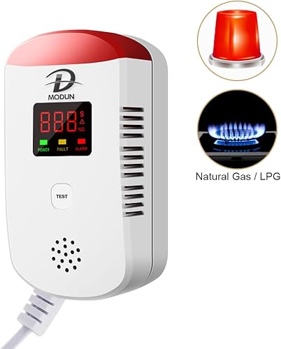 Gasmelder, Heimgebrauchs Methan Propan Butangas Monitor, Plug-in für brennbares LPG/Erdgas/Kohle-Gaslecksensor, Tonalarm, Warnung vor rotem Blitzlicht, Gaskonzentration der Digitalanzeige - Cheap-Us