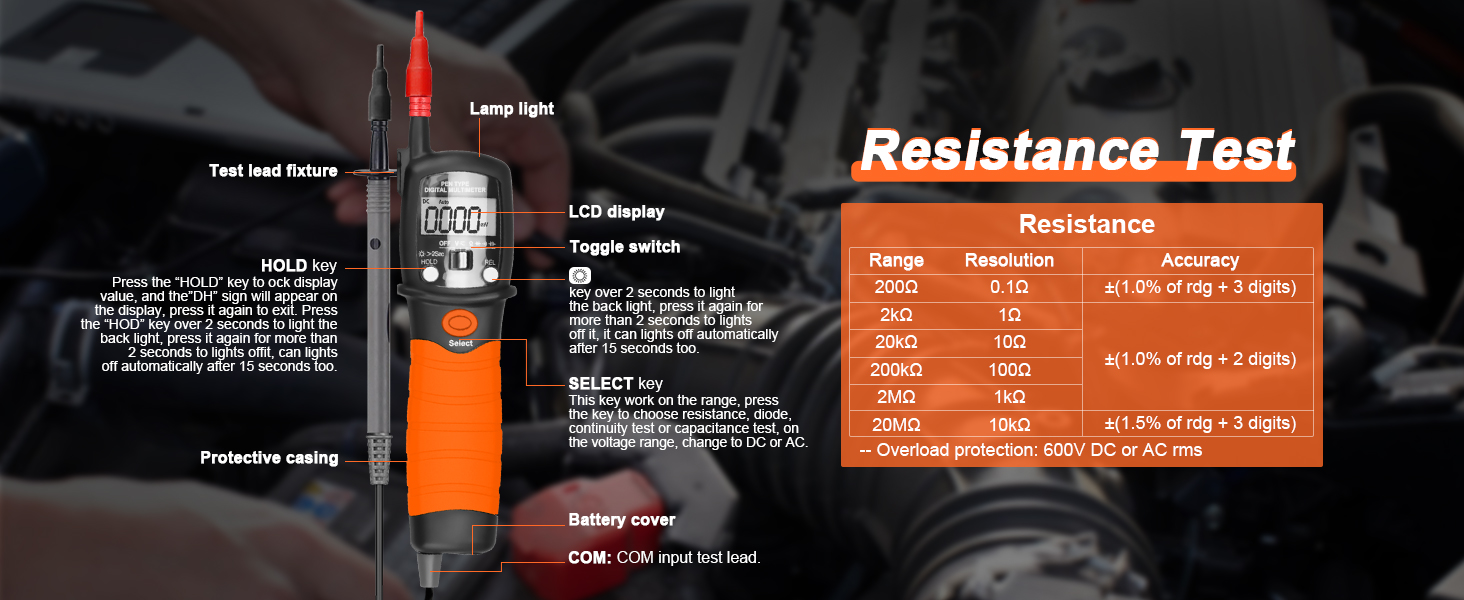 Digital Pen Multimeter Durchgangsprüfer Multimeter Voltmeter