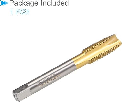 CoCud Spiralförmige Gewindebohrer Metric M12 x 1.5 Gewinde Titan Beschichtet Schnellarbeitsstahl 6542 Schraube Fräsen Gewindebohrer - (Anwendungen: für Abhören Bohrung Maschine) 1Stk - Cheap-Us