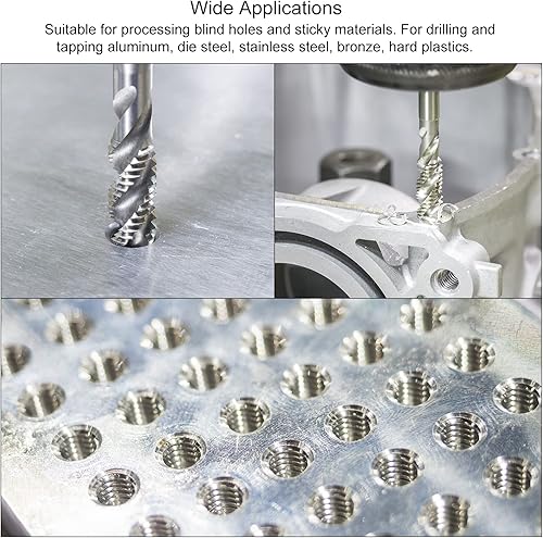 sourcing map Spiralnut Gewindebohrer 5/16-24 UNF 2B HSS Fräsen Einfädeln 3 Flöten Abhören - Cheap-Us