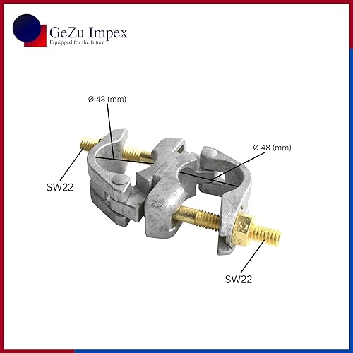 GeZu Impex® Parallelkupplung Distanzkupplung 48 x 48 mm SW 22, Gerüstschelle, Distanzschelle für Gerüstrohre - Cheap-Us