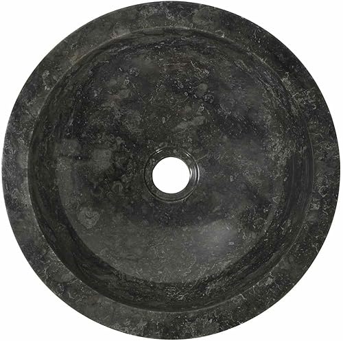 vidaXL Waschbecken Aufsatzwaschbecken Waschtisch Waschplatz Handwaschbecken Waschschale Aufsatzbecken Becken Badezimmer 40x12cm Marmor Naturstein - Cheap-Us