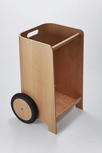 Kaminholzwagen 'Schlepperfahrer' | aus Buchenformholz | Brennholzwagen | (Buchenformholz beidseitig Schichtstoff (CPL) Diamantgrau) - Cheap-Us