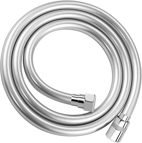 Oupukle Duschschlauch 2,5 m Edelstahl, Flexibel Universal Brauseschlauch mit Premium doppelten Messingkopf, Extra Lang Duschschlauch 250cm Anti-Twist, Anti-Knick - Cheap-Us