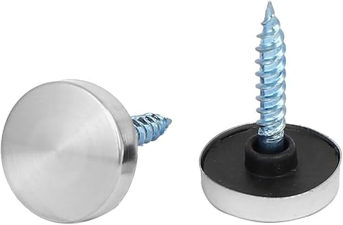 sourcing map 8 Stück 16mm Durchmesser 304 Edelstahl Kappen Abdeckung Nägel Dekorative Spiegel Schrauben - Cheap-Us
