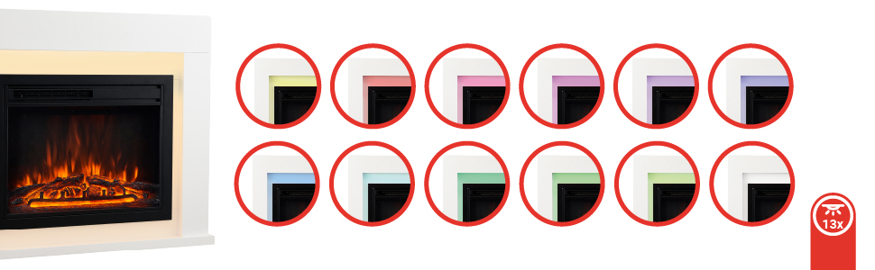 Elektrischer Standkamin MATTI von KAMINIO mit Ambilight