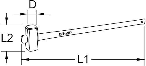 KS Tools 142.6501 Vorschlaghammer mit Fiberglasstiel, 5000g - Cheap-Us