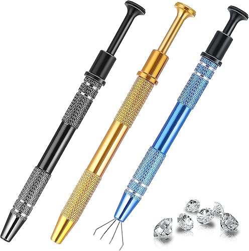 Mabor 3Pcs Piercing Kugel Aufdreher, Professionelle Diamanthalter Pick-Up-Tool Diamant Edelsteine Edelstahl Pick Up Werkzeug Kleinteile IC-Chips Elektronische Uhren Und Perlen - Cheap-Us