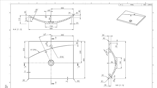 Einbauwaschbecken 60x50x11,3cm eckig, 60cm Einbau-Waschtisch, hochwertiges Mineralguss Made IN EU - Cheap-Us