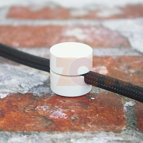 ZOHAR 3 Stück Zweiteilige Wand- und Deckenpins Weiß für Textilkabel Deckenbefestigung Affenschaukel Aufputz-Kabelhalter für Lampe DIY mit Schrauben und Dübeln - Cheap-Us