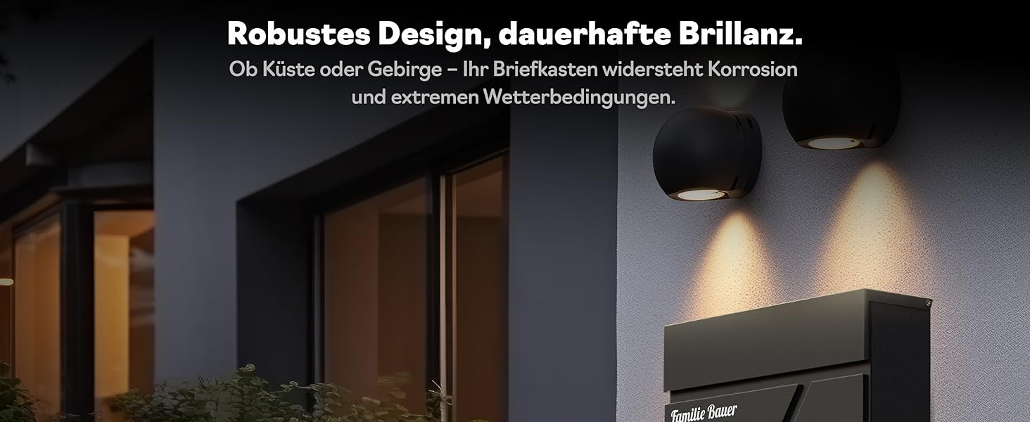 briefkasten mit zeitungsfach