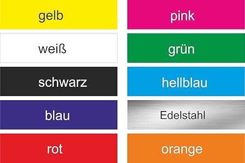 INDIGOS UG - 2x Klingelschild selbstklebend 60x15mm - Briefkastenschild Klingelschild Aufkleber - Witterungsbeständig - Firma, Haus, Klingel - Cheap-Us