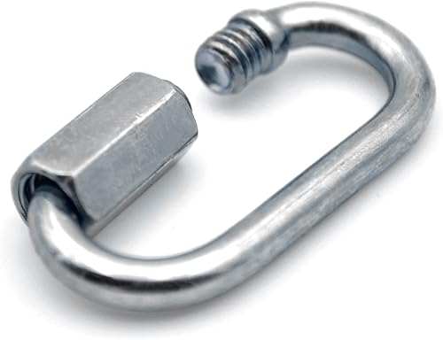 Design61 5X Kettennotglied Ketten Schnellverschlüsse Notglied Ø 3,5 mm x 29 mm galv. verzinkt mit Verschraubung - Cheap-Us