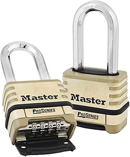 Master Lock Padlock, ProSeries Brass Resettable Combination Padlock, High Security Lock Best Used for Commercial and Industrial Applications - Cheap-Us
