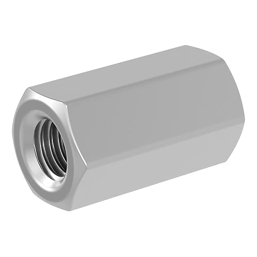 SECCARO Verlängerungsmutter M6, Edelstahl V2A VA A2, DIN 6334, Sechskant, Langmutter, 20 Stück - Cheap-Us