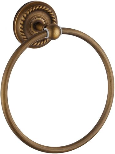 Weare Home Antike Handtuchhalter Ring ,Retro Handtuchhalter Messing, Vintage Handtuchring mit Bohren - Cheap-Us