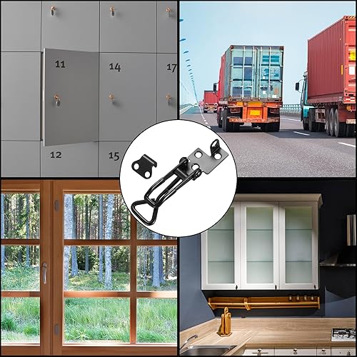 4 Stück Spannverschluss, Kistenverschluss, Schnappverschluss, Knebelverschluss, Schnellverschluss, Verstellbare Toggle Latch Clamps, Einstellbare Metall Hebel Verschluss für Schränke Kisten Koffer - Cheap-Us