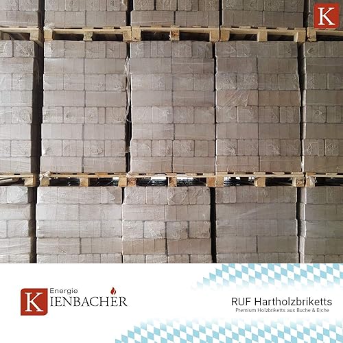 500 kg Holzbriketts RUF Hartholz Briketts Kamin Ofen Brikett Brennholz Heizbrikett aus Buche&/oder| Eiche | Esche | Hainbuche | Birke je nach Verfügbarkeit 50 x 10kg / 500kg Palette RUF Brikett Eckig - Cheap-Us