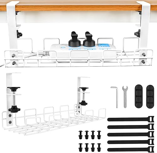 VFANDV Kabelmanagement Unter dem Schreibtisch, Kabelkanal Schreibtisch Ohne Bohren Kabel Organizer Schreibtisch Untertisch Kabelmanagement Kabelhalter Schreibtisch für Startseite Büro - Cheap-Us