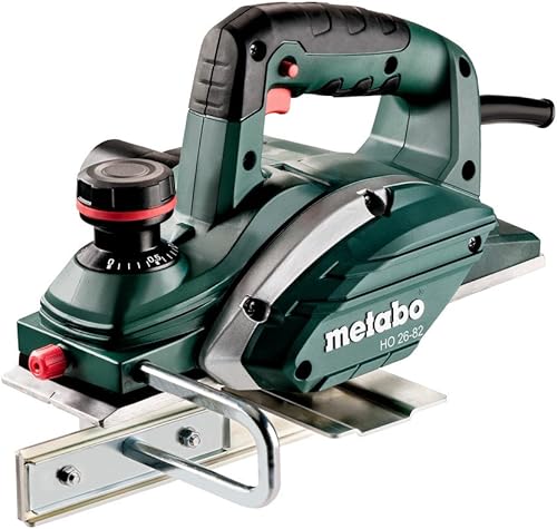 Metabo Hobel HO 26-82 (Hobelbreite 82 mm, Hobeltiefe einstellbar 0-2,6 mm, Softgrip-Oberfläche, 620 W, mit Staubbeutel + Hobelmesser, weiteres Zubehör) 602682000 - Cheap-Us
