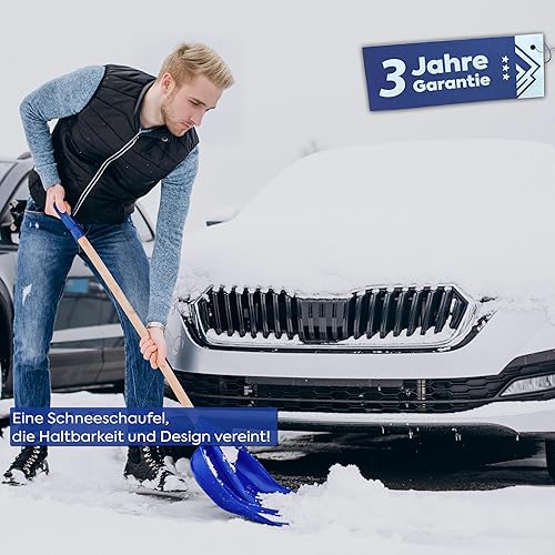 PROCAR Schneeschaufel 49 cm Breite 140 cm Länge Aluminium Schneeschieber für Winterdienst - Cheap-Us