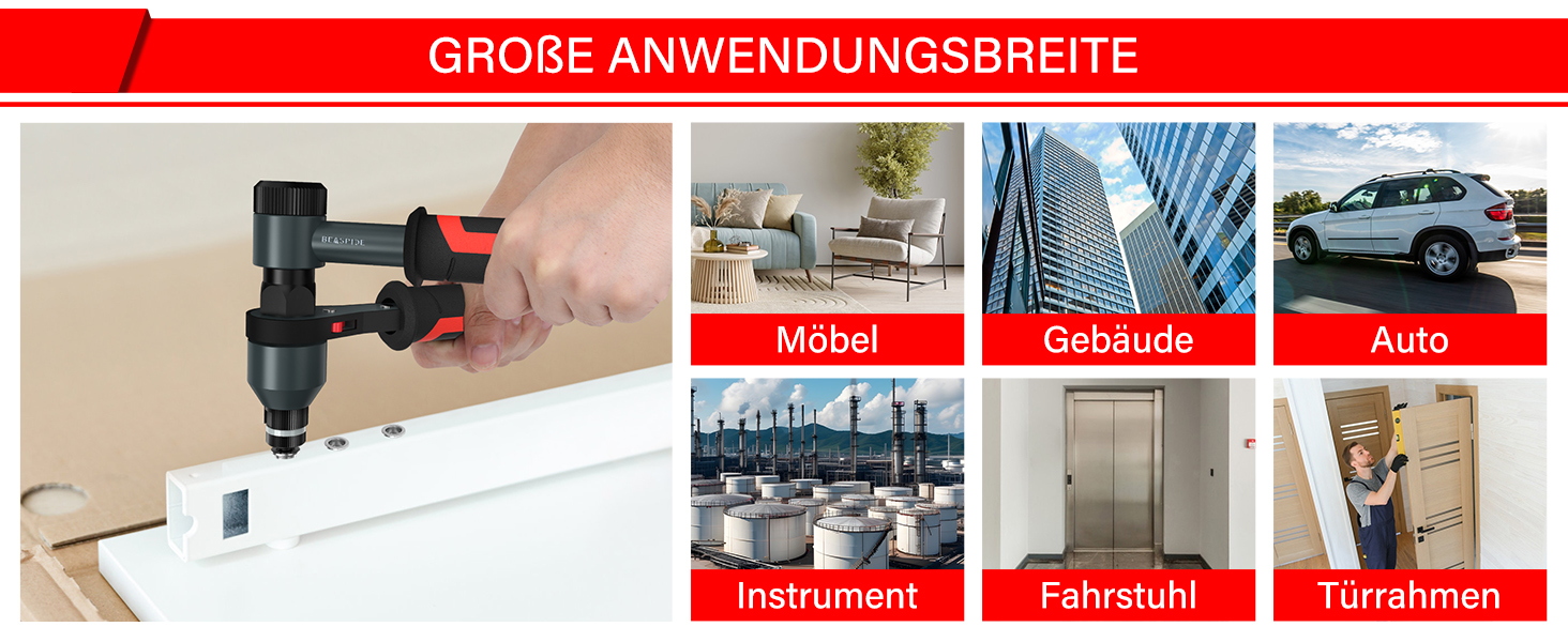 Nietmutternzange Set, Beaspire Nietmutter Kit, 