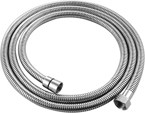 CIENCIA Isiflex Brauseschlauch 2.5m Chrom Duschschlauch Edelstahl mit Doppel-Lock 1/2 Anti-Knickschutz Flexibler Brauseschlauch, FHA020 - Cheap-Us