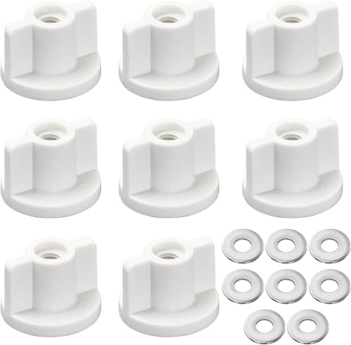 8er-Pack WC-Sitz Befestigungen, M6 Gewinde Rückenmutter und Unterlegscheiben Set, Toiletten Hardware Ersatzteile, für oben montierte WC-Sitz Scharniere, WC-Sitz Unten Befestigung - Cheap-Us