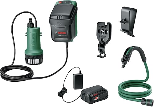 Bosch GardenPump 18V-2000 Tauchpumpe mit 18 V Akku und Ladegerät | Für offene Regenwassertanks und Tanks mit Sicherheitsdeckel | Timerfunktion und vielseitige Montageoptionen | Reichweite bis zu 25 m - Cheap-Us