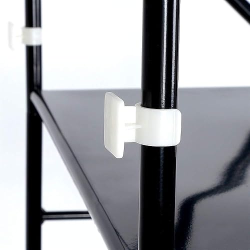 MUPAI 3-Tiers lackierter Stahl Toilettenregal WC-Regal Badezimmer Regal Aufbewahrungsregal für Badezimmer, 165*55*26cm Schwarz (Schwarz) - Cheap-Us