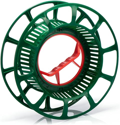 com-four® Kabelaufroller - Kabeltrommel leer aus Kunststoff - Seiltrommel als Organizer für Kabel, Lichterketten, Bänder und Drähte (01 Stück - Aufroller) - Cheap-Us
