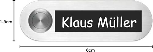 INDIGOS UG - 2x Klingelschild selbstklebend 60x15mm - Briefkastenschild Klingelschild Aufkleber - Witterungsbeständig - Firma, Haus, Klingel - Cheap-Us