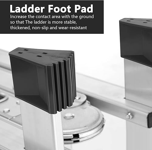 Leiterfüße 4 Stück Leiter Gummifüße Rutschfeste Leiterfußabdeckung Stehleiter Eersatzteile für Leiter Teleskopleitern Fischgrätleitern(Schwarz) - Cheap-Us